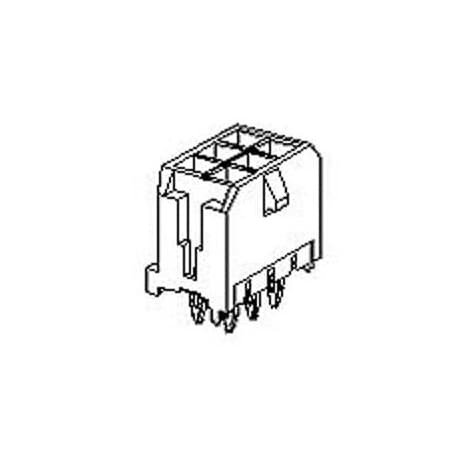 Molex Board Connector, 24 Contact(S), 2 Row(S), Straight, 0.118 Inch Pitch, Press Fit Terminal, Locking,  449147403